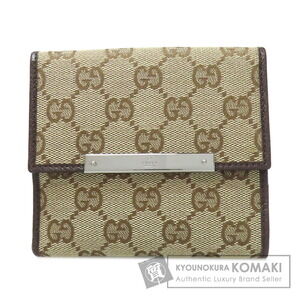 Gucci Double Hook Wallet GG Bifold Canvas Leather